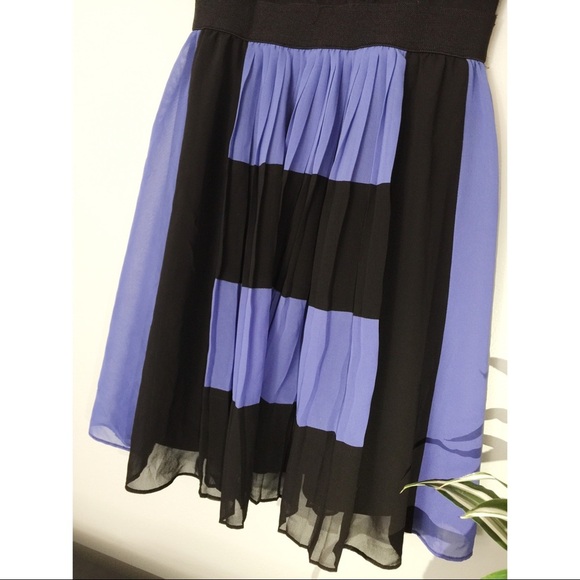 MAX CLEO SUNDRESS COCKTAIL PARTY BLUE BLACK DRESS - Picture 2 of 4